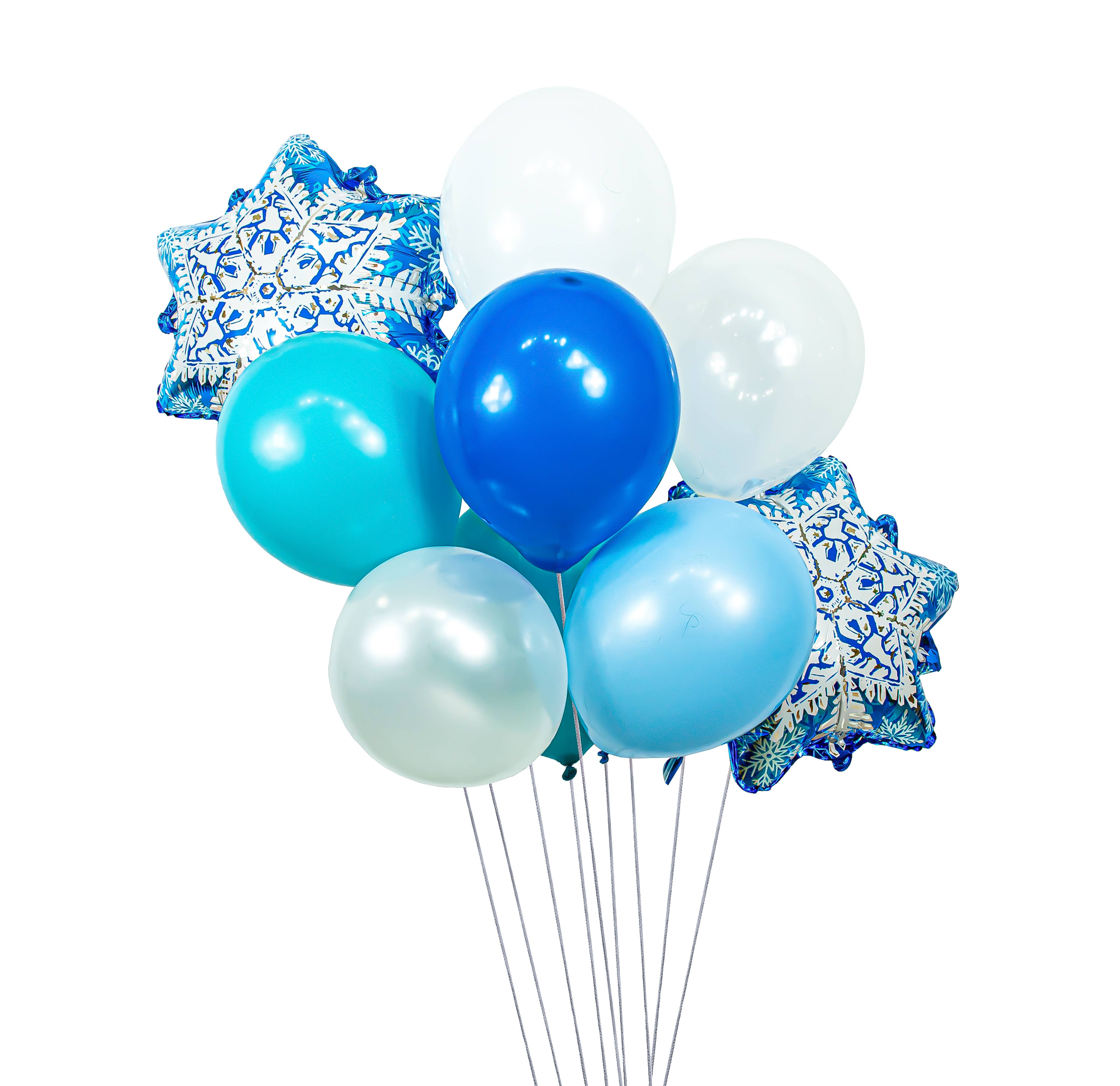 Blue White Silver Elsa Balloon Cluster 